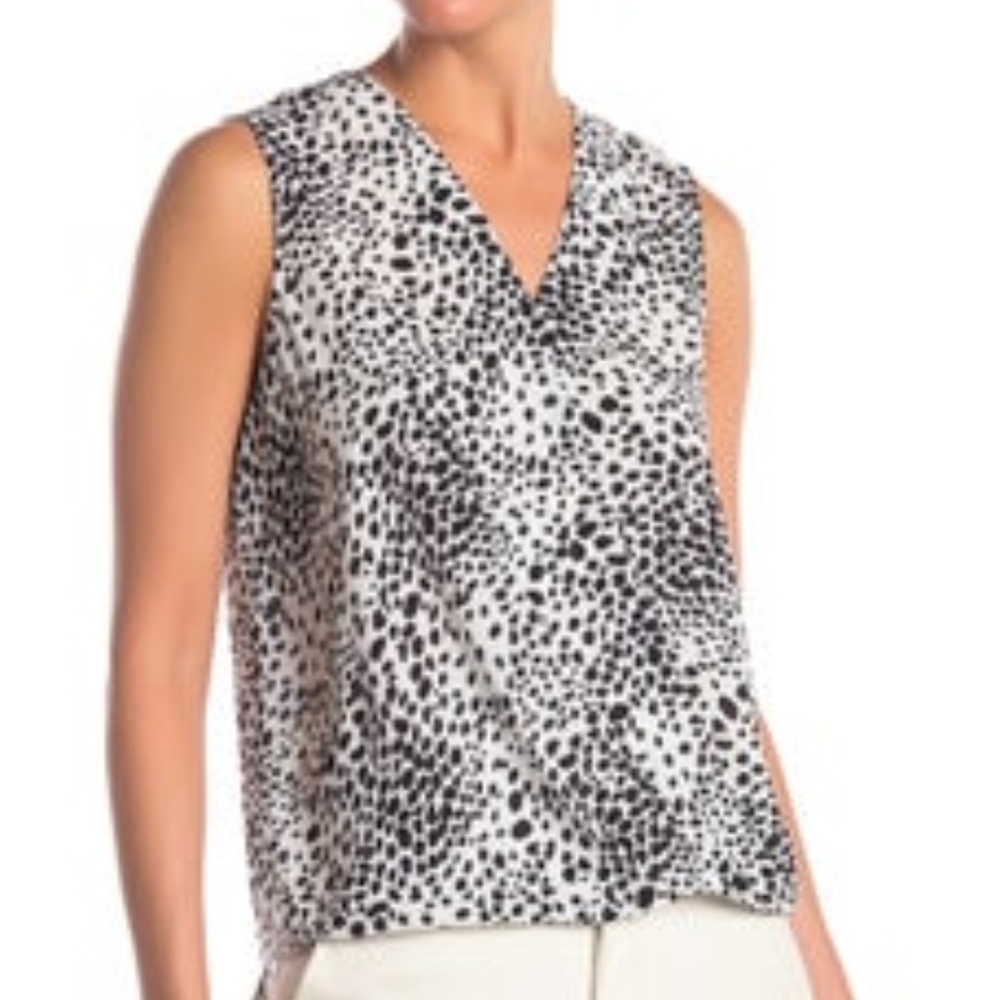 Adrianna Papell Sleeveless Wrap Blouse Top NWT